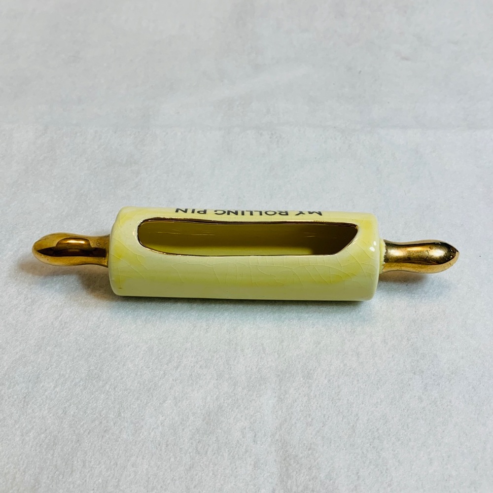 Ceramic Rolling Pin Recipe or Business Card Holder - Picture 5 of 9